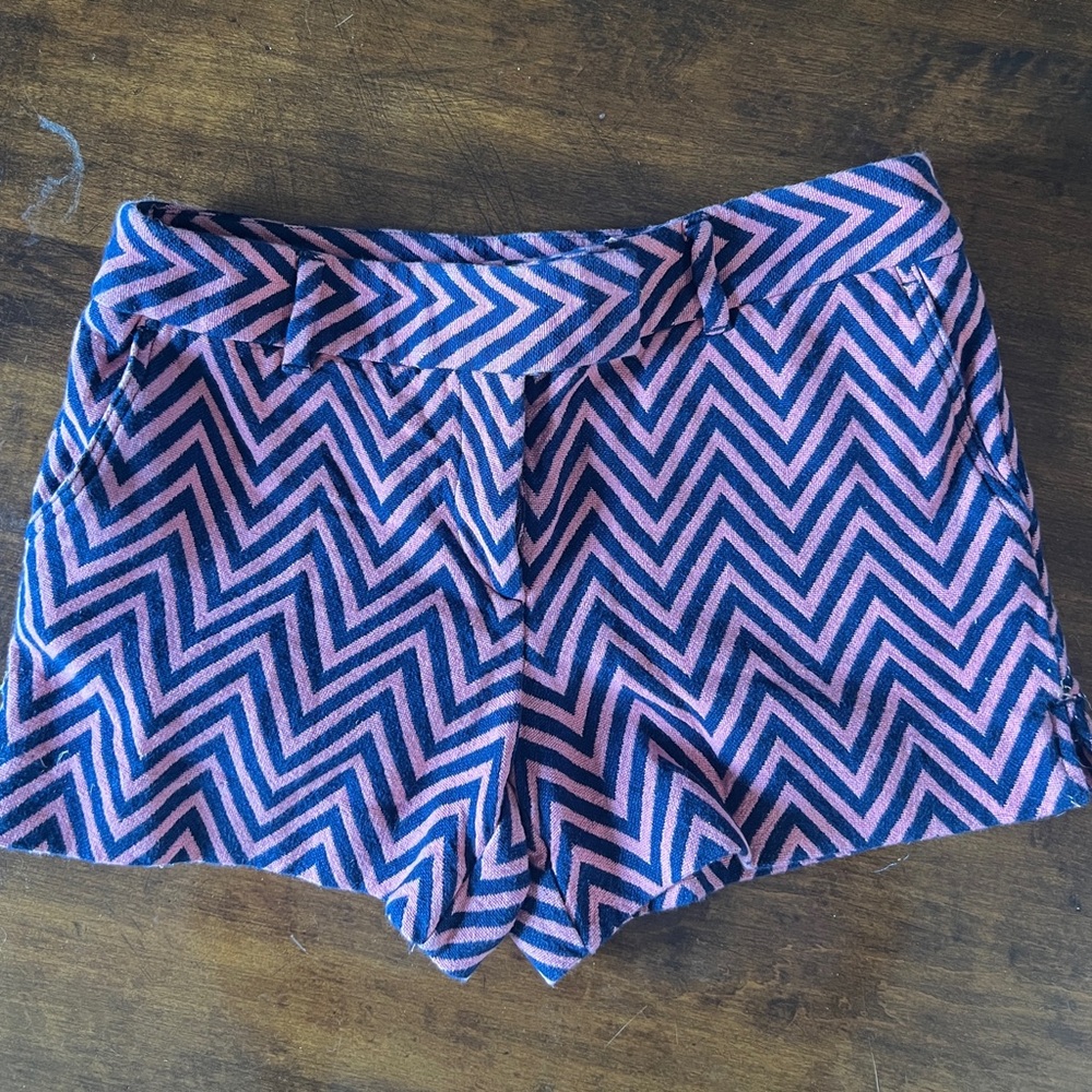 LOFT Chevron Pink and Blue Shorts 6